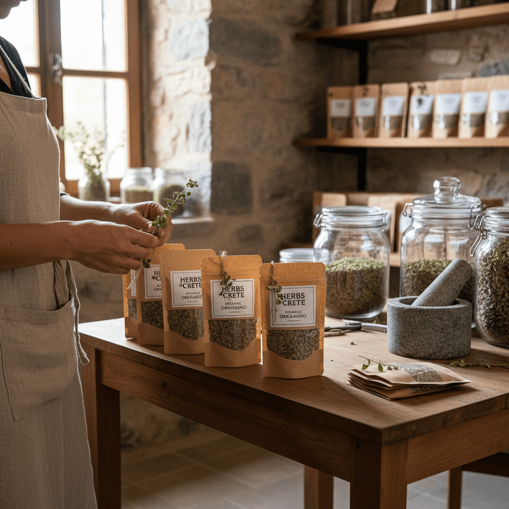 Small-batch oregano packaging
