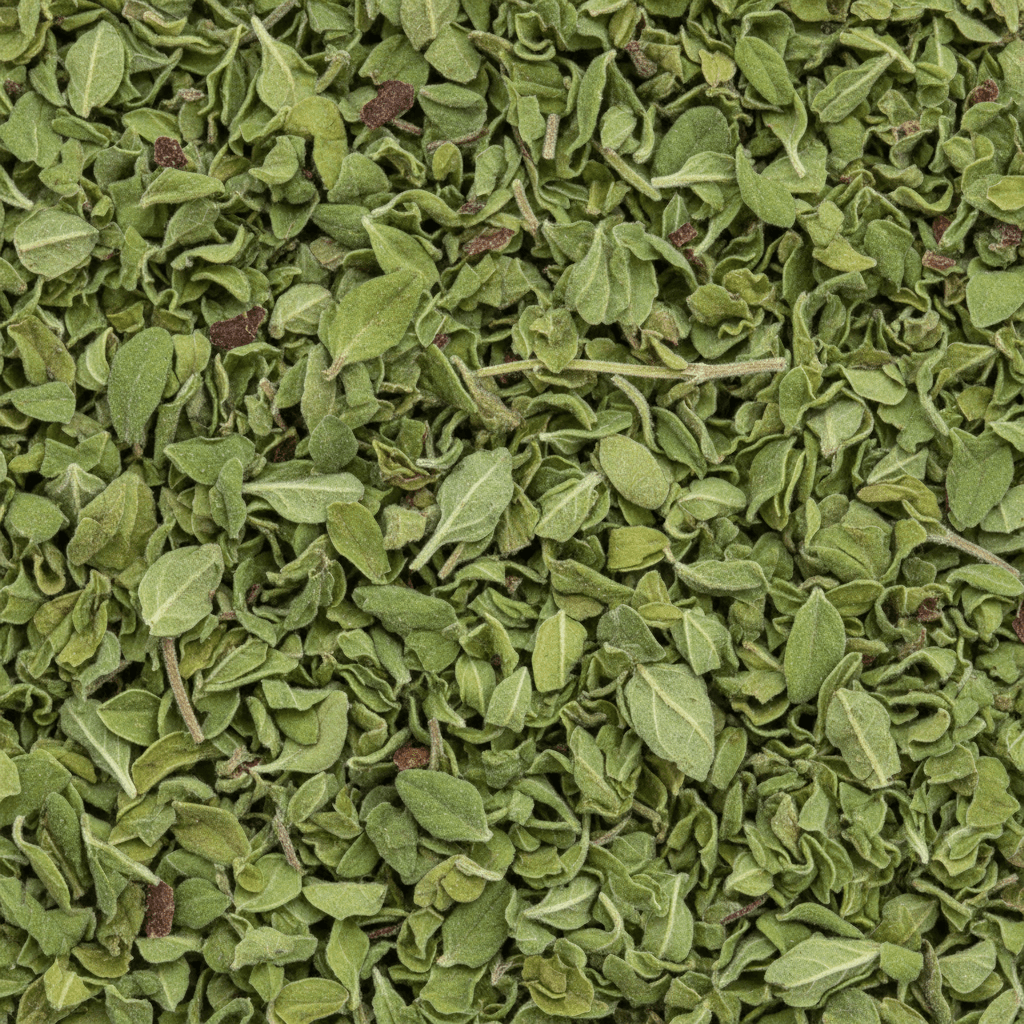 Dried oregano leaves close-up