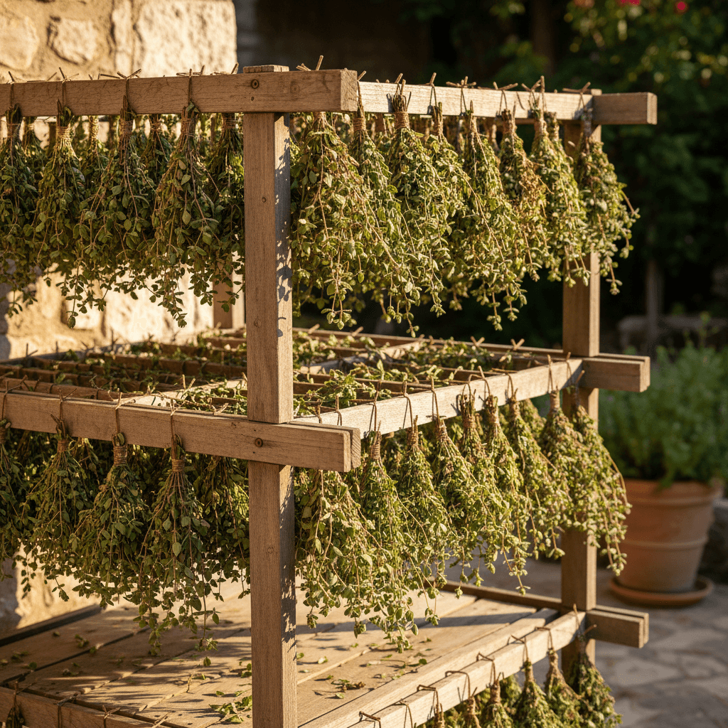 Naturally dried oregano process